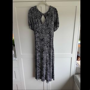 Black & W Short Sleeve Anthropologie Midi Dress